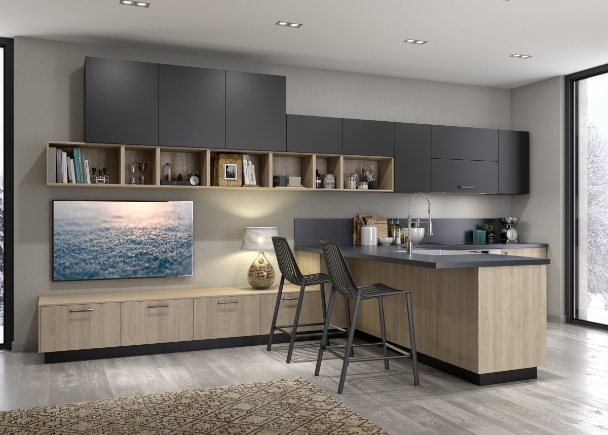 Кухня-гостиная 20 кв.м Неоклассика