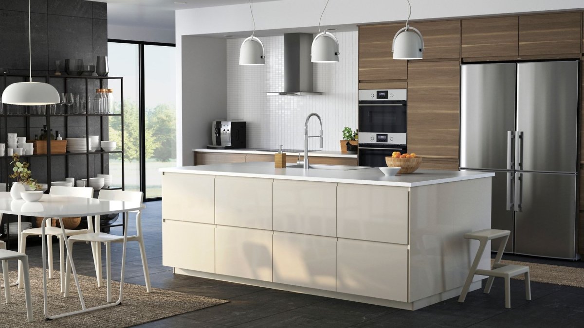 Кухня икеа Воксторп серая