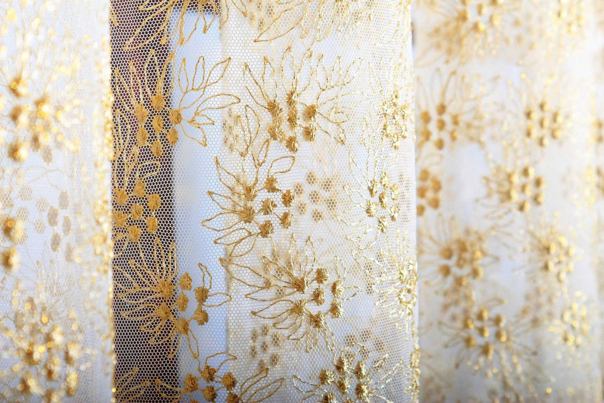 Тюль занавеска Mesh embroiddery Curtain 140*260 модель gzg134-3 Royal Union