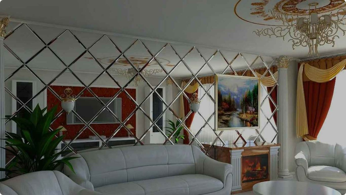 Зеркальное панно арт деко