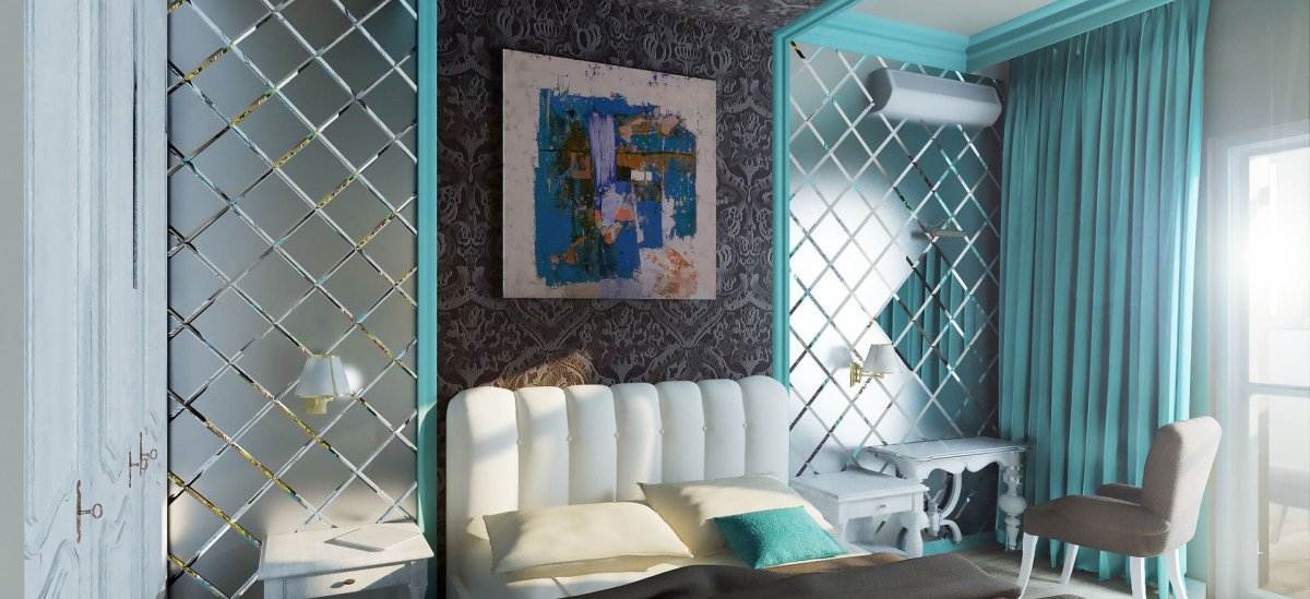 Зеркальное панно на стену