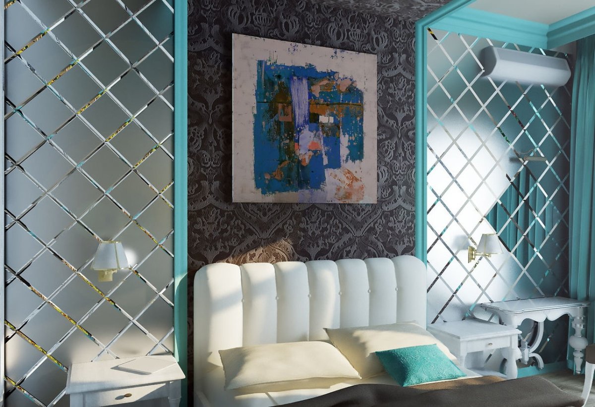 Настенный декор из зеркал