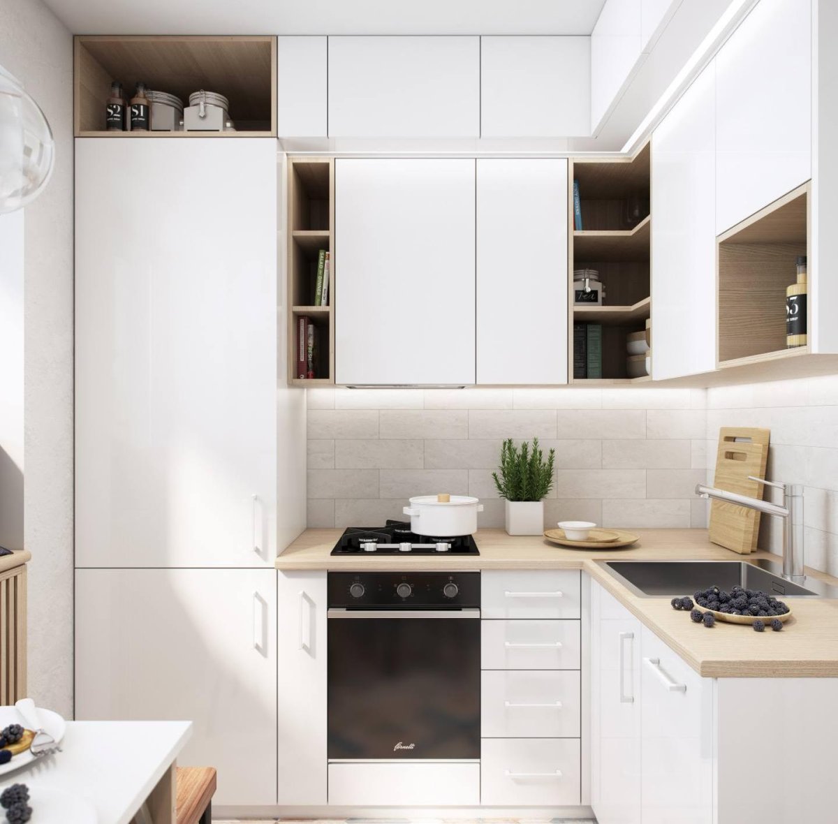 Дизайн маленькой кухни