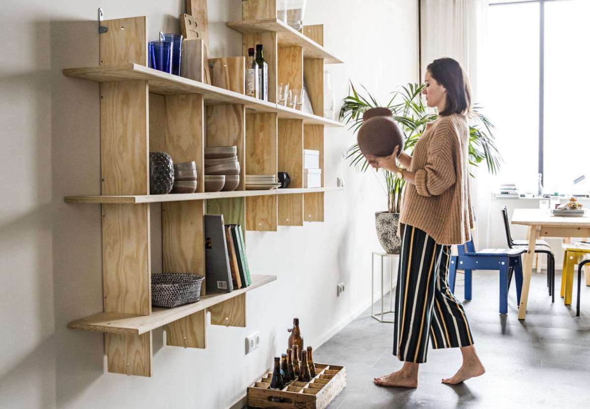 Книжные стеллажи из ящиков