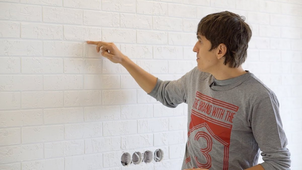 Декоративный кирпич из шпаклевки