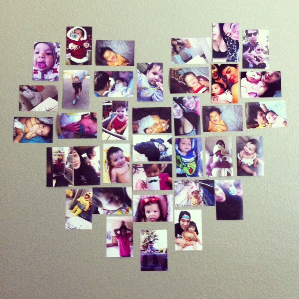 Коллаж на бумаге из фотографий