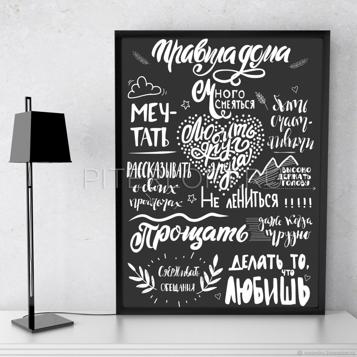 Постер «правила дома»