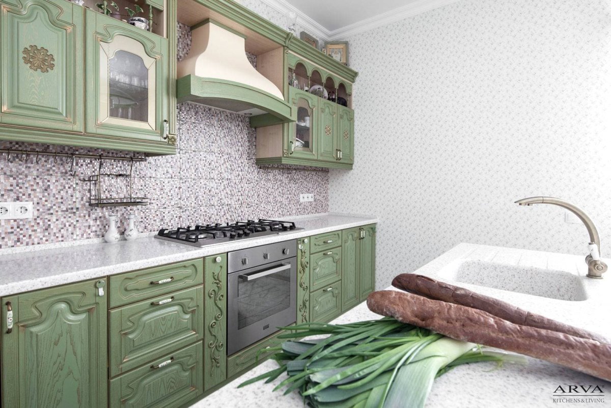 Прямые кухни в стиле Прованс