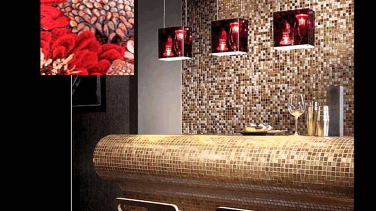 Деревянная мозаика в интерьере