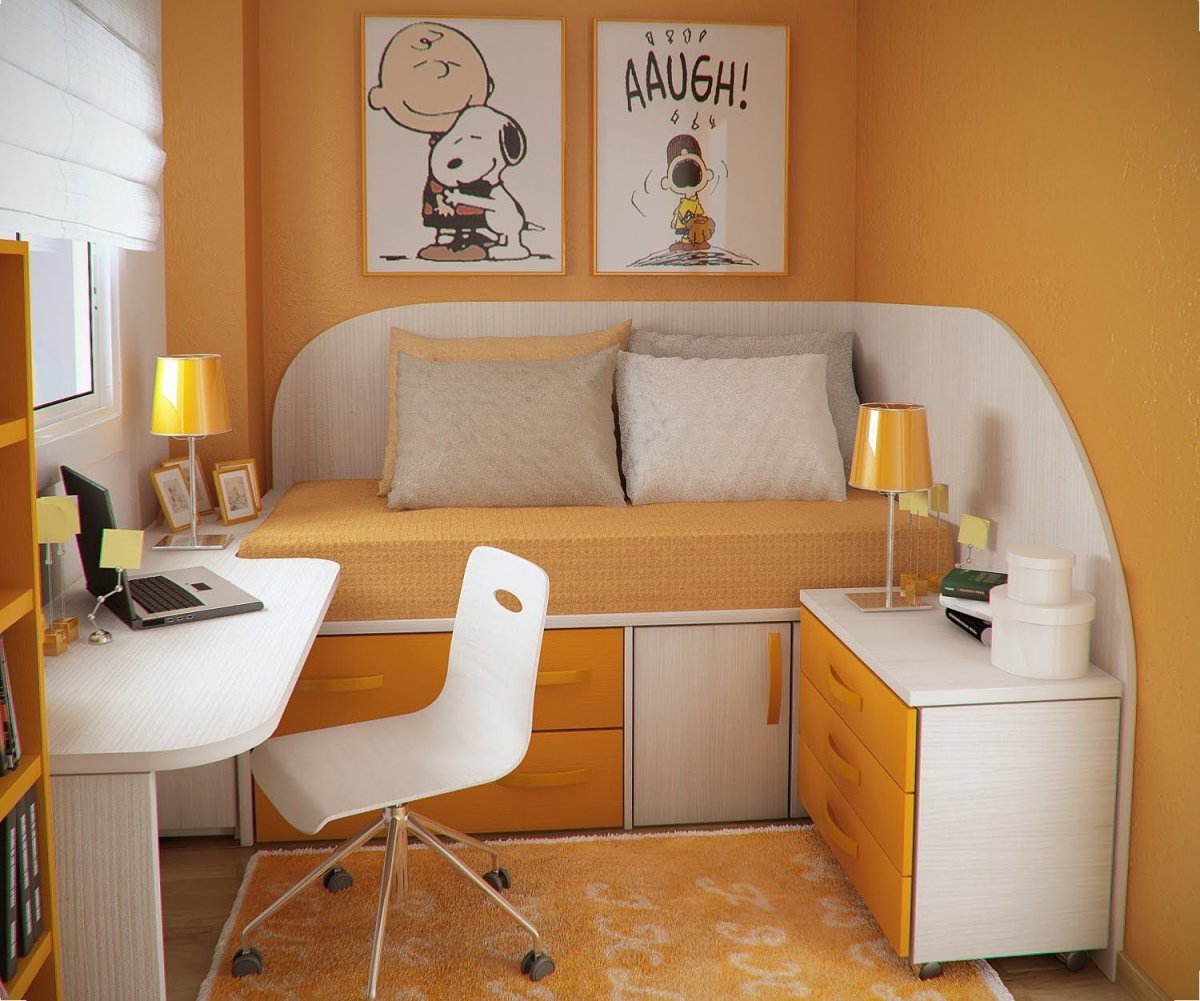 Встроенные спальни для маленьких комнат