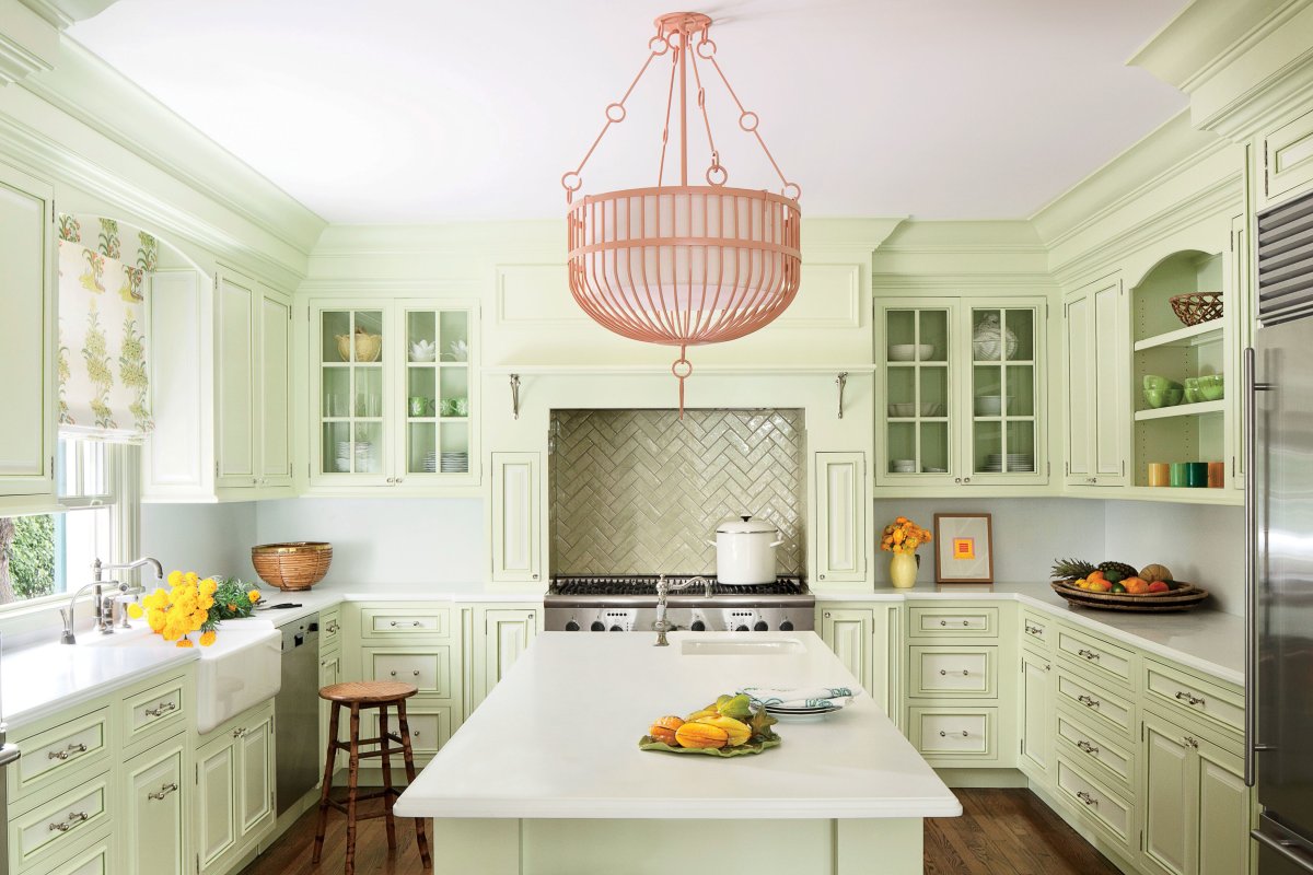 Фисташковый цвет в интерьере