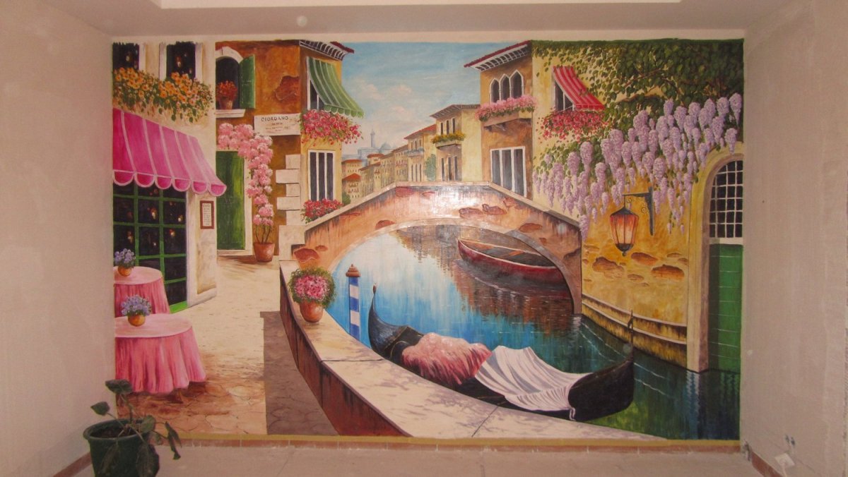 Акрил на стене