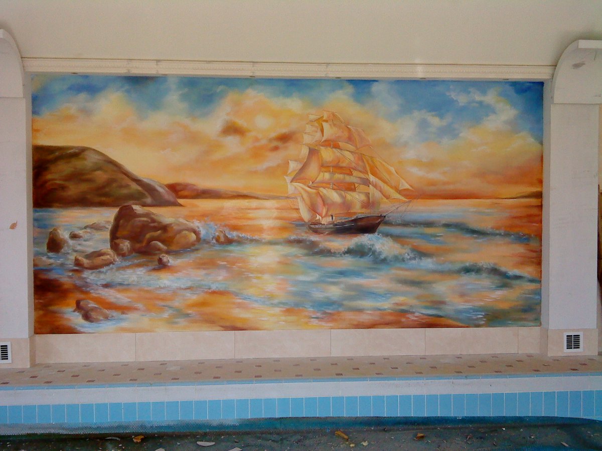 Роспись стен акриловыми красками