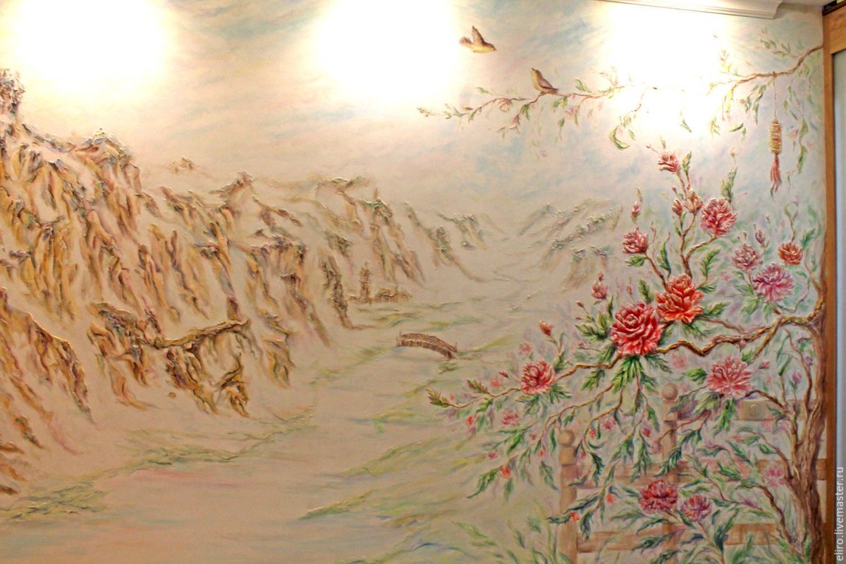 Affresco фрески в интерьере кухни