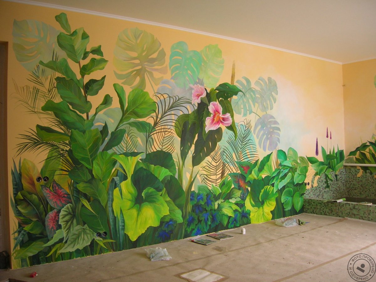 Разрисовать стену своими руками