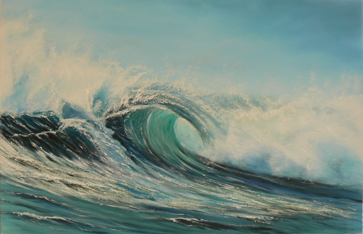 Нарисовать волны на стене