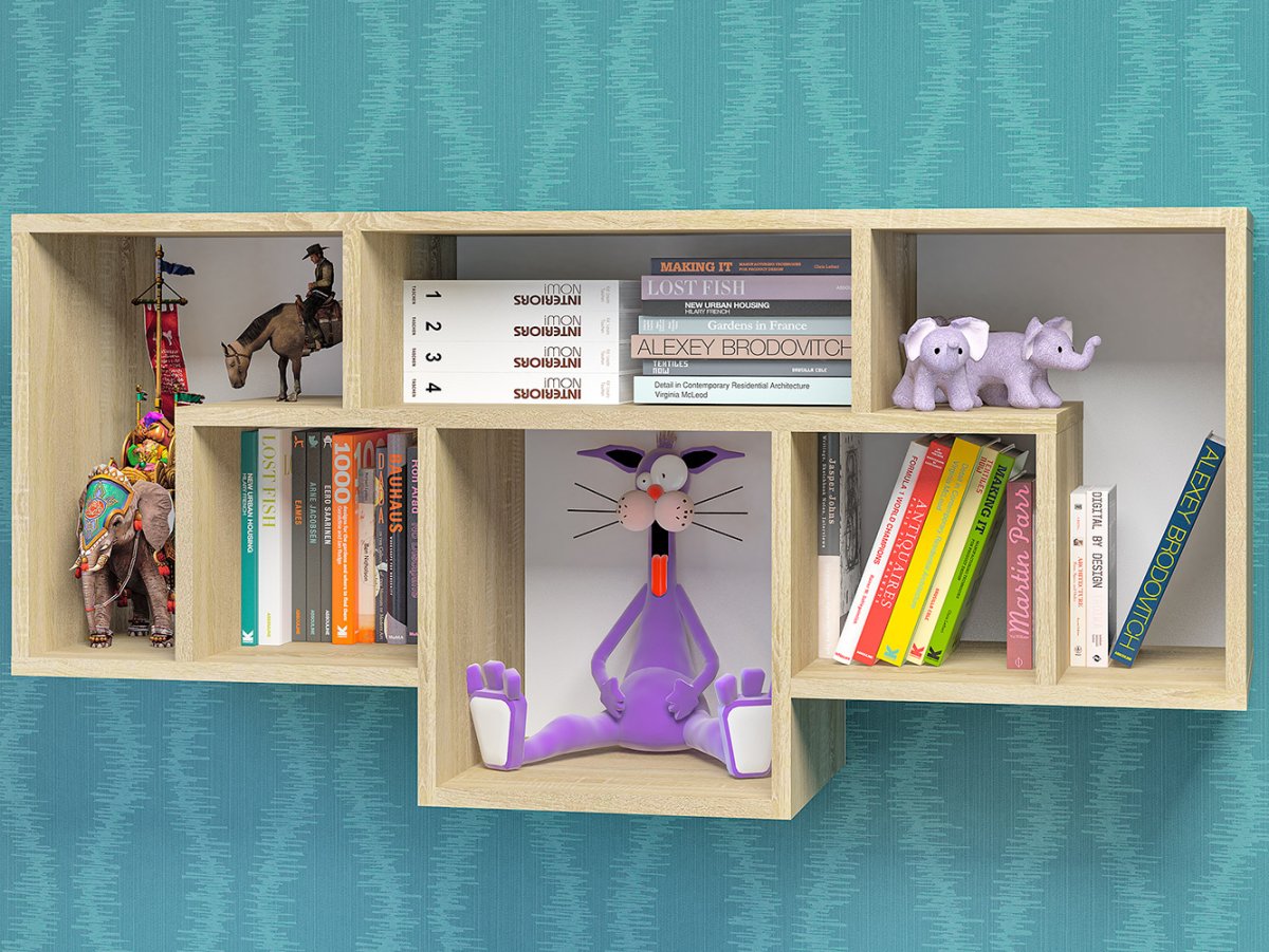 Компьютерные полки на стене