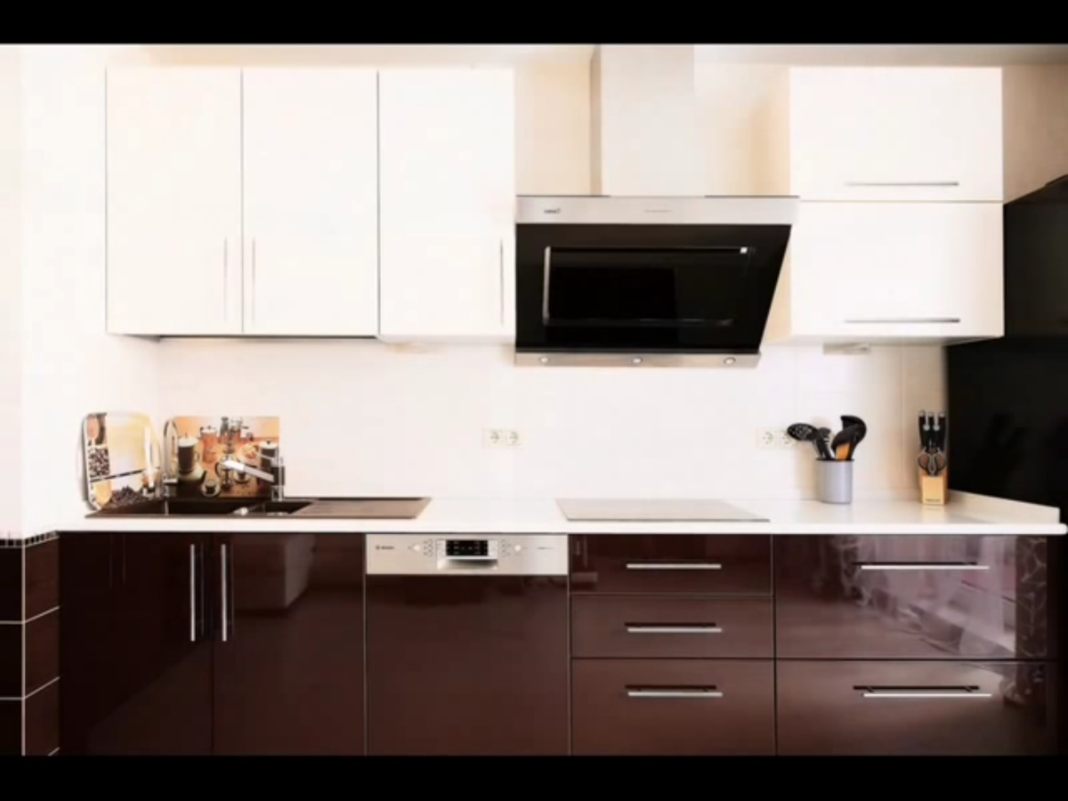 Кухонный гарнитур снизу темный сверху светлый