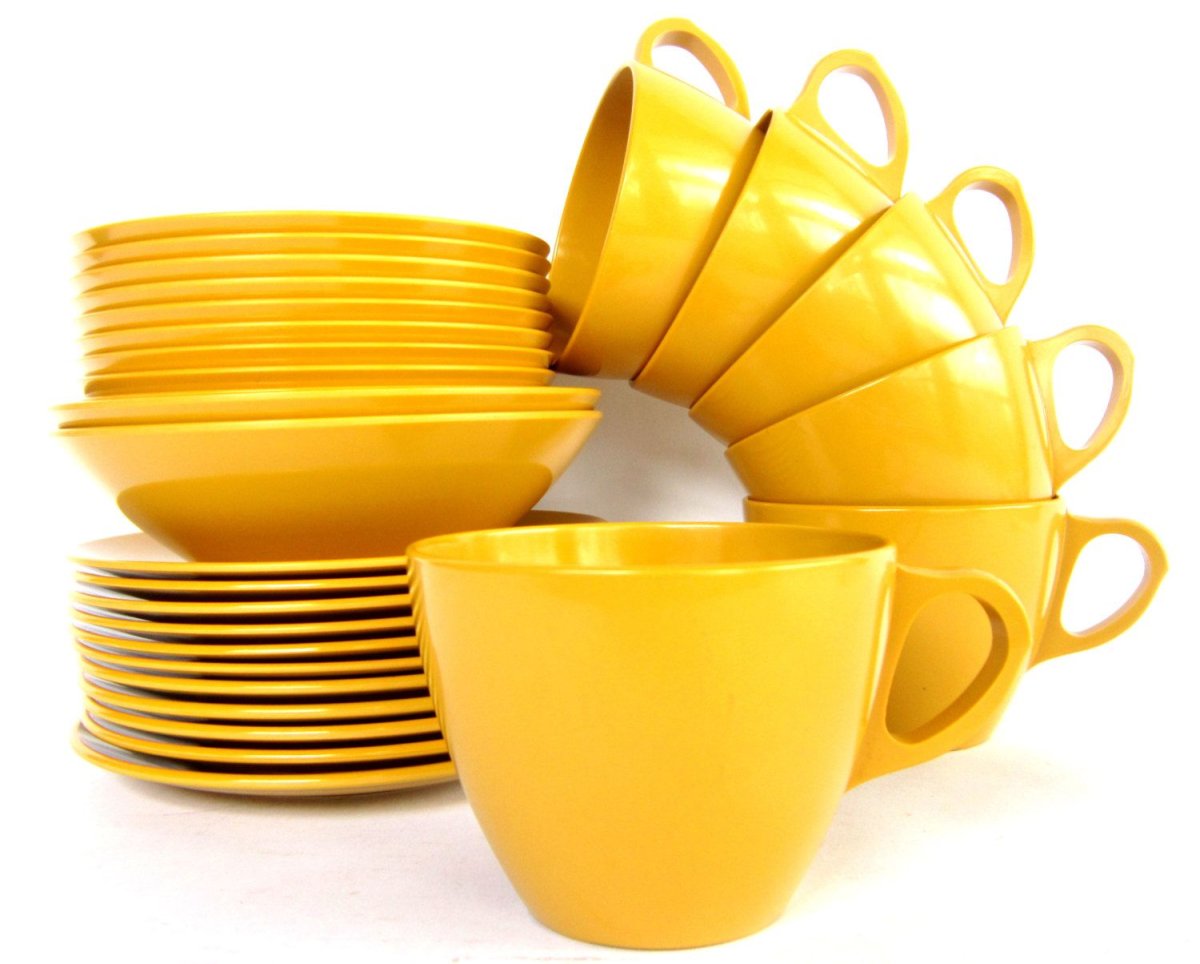 Набор тарелок Pasabahce "Уоркшоп оранж Виллаж", 18 предметов