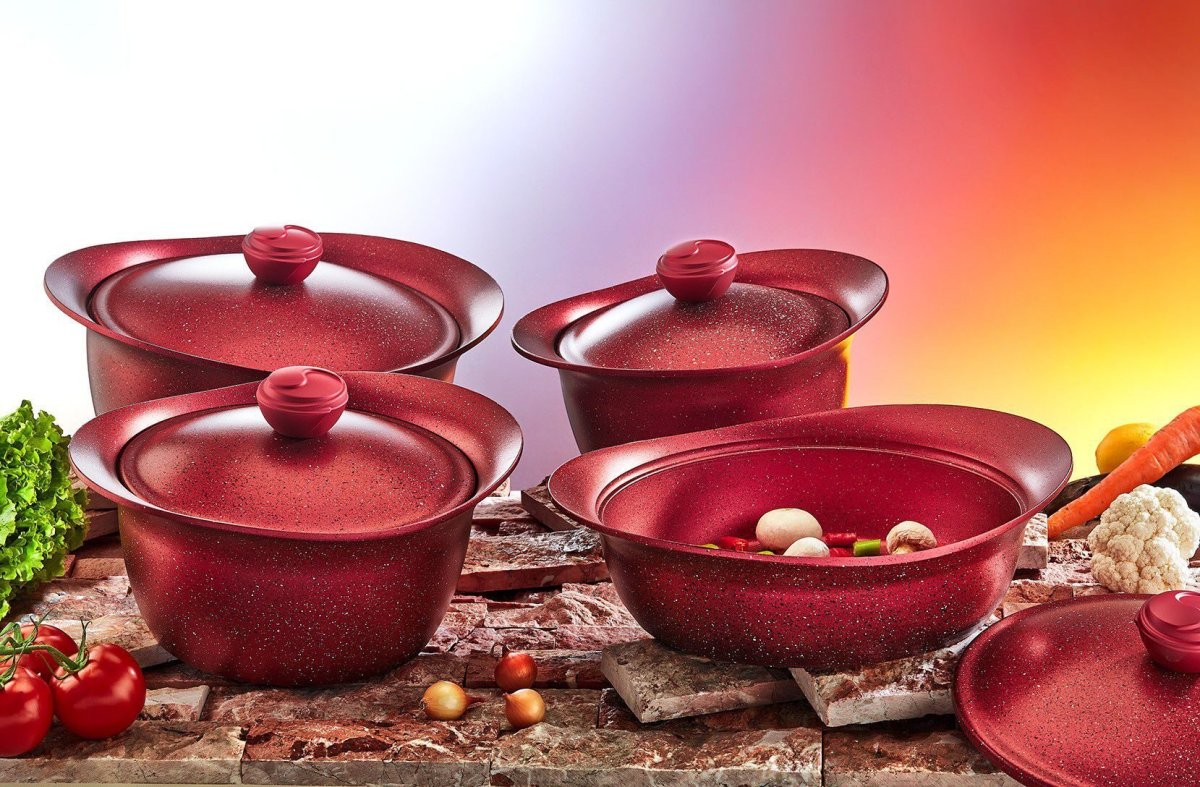 Набор салатников с крышками 3 шт арт, АТ-к1476