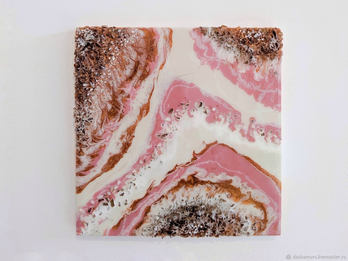 Флюид арт срез камня