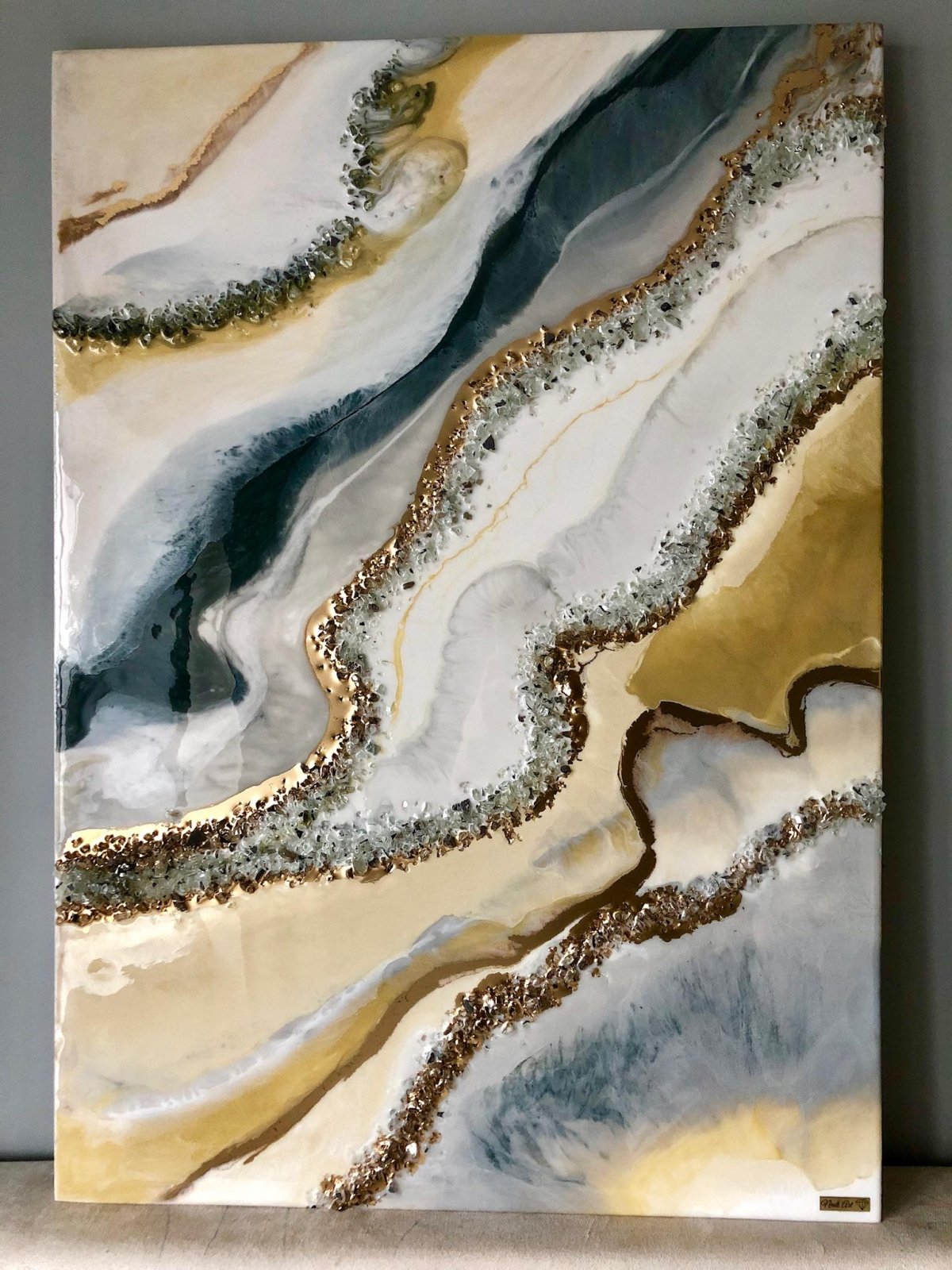 Жеода Оникс эпоксидная смола фон