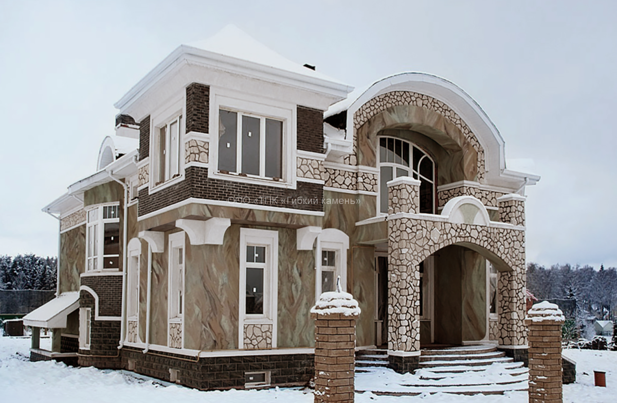 Гибкий камень для фасада