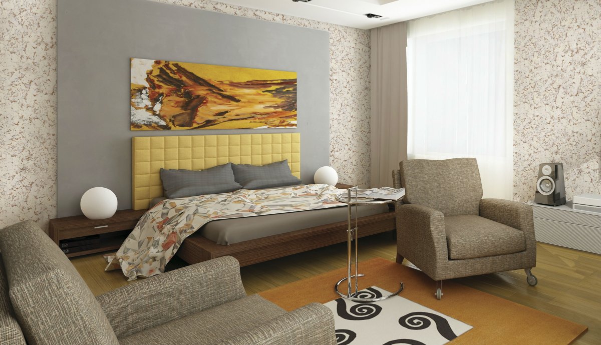 Рогожка на стены в интерьере