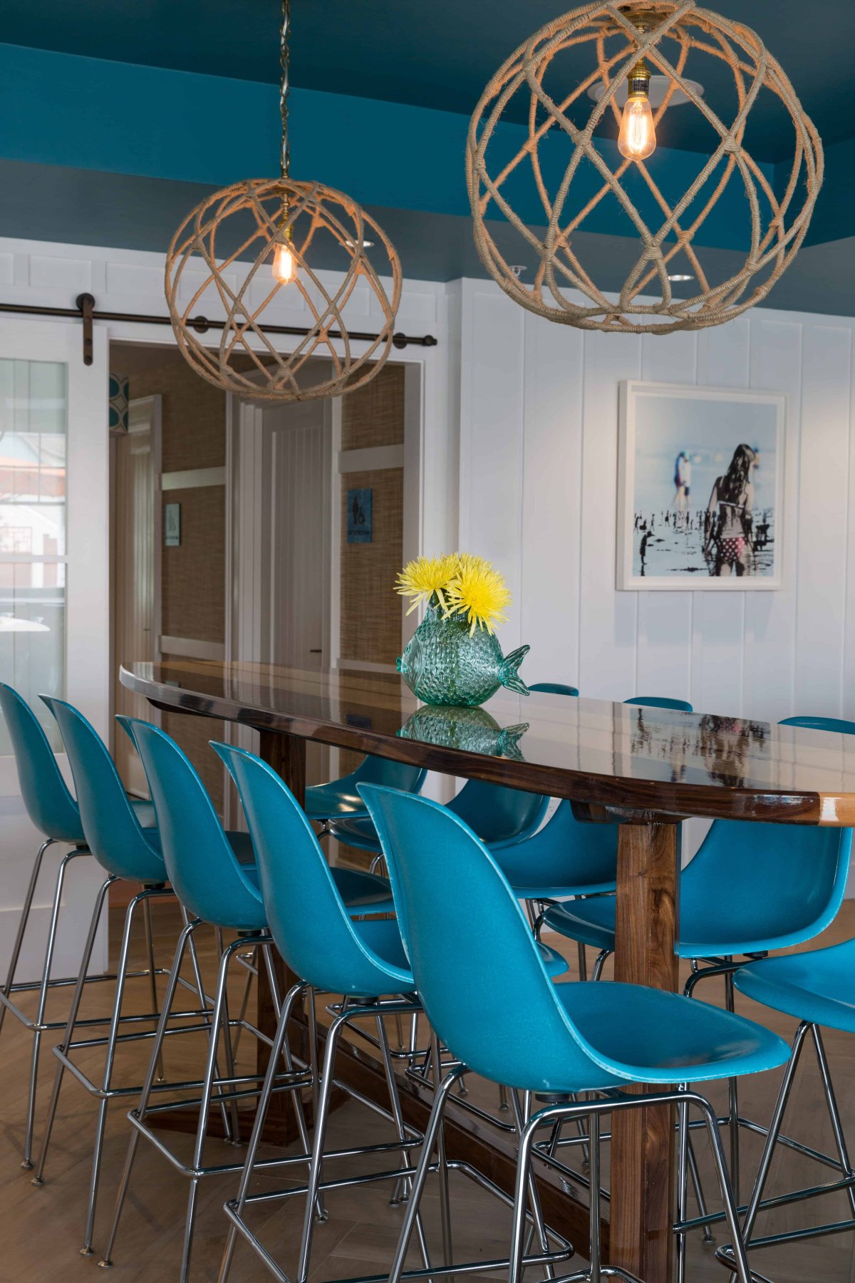 Бирюзовые стулья для кухни