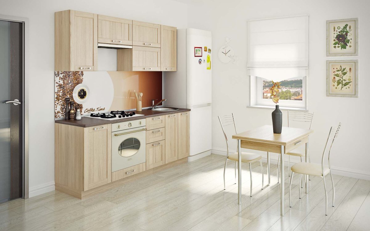 Кухня цвета беленый дуб в интерьере