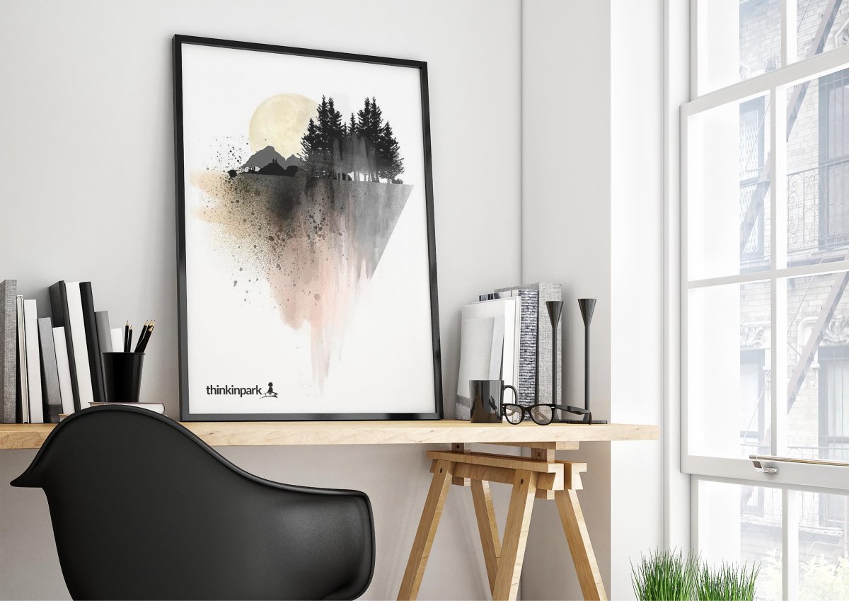 Интерьер для портрета мокап