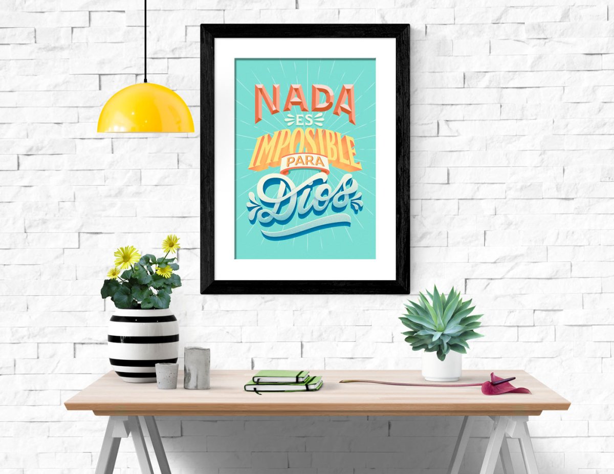 Мокап постера в интерьере