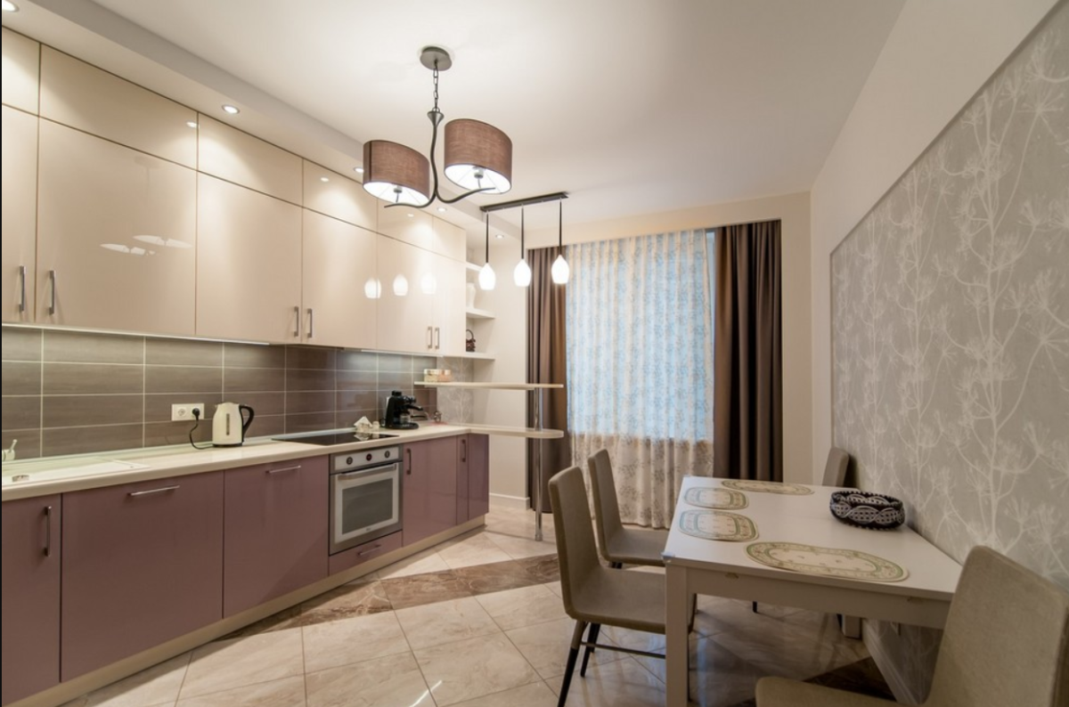 Бежевые кухни