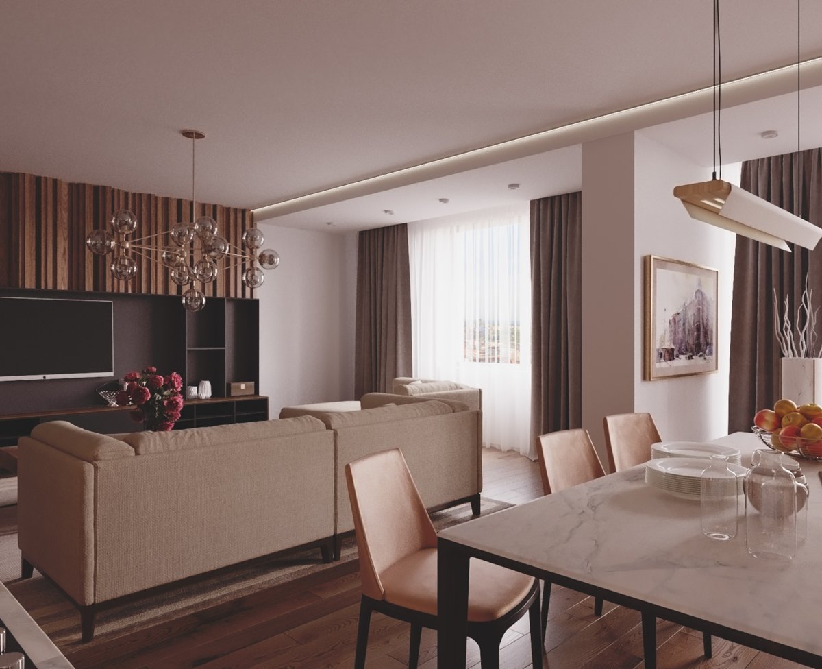 Кухня-гостиная семья