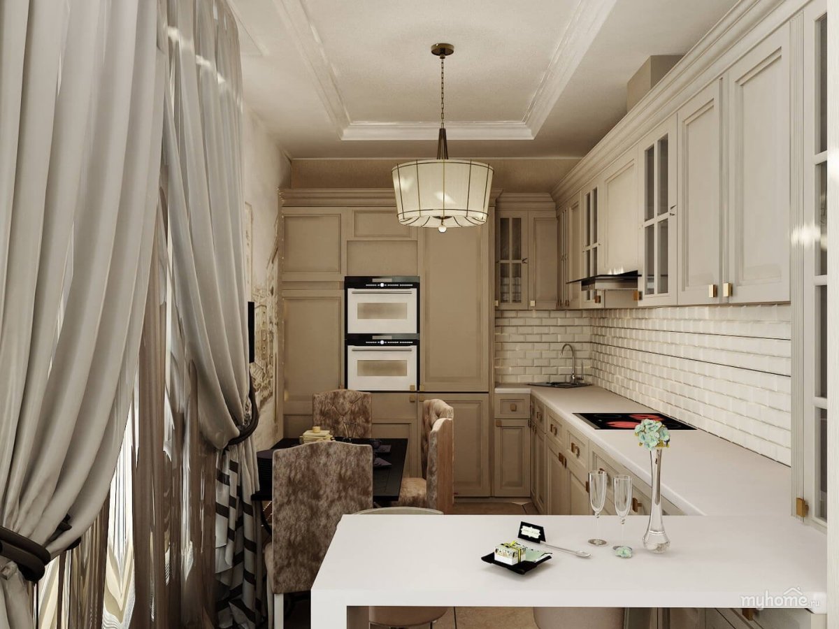 Кухня в бежевых тонах