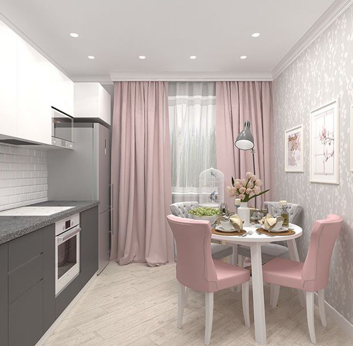 Кухня в бежевых тонах