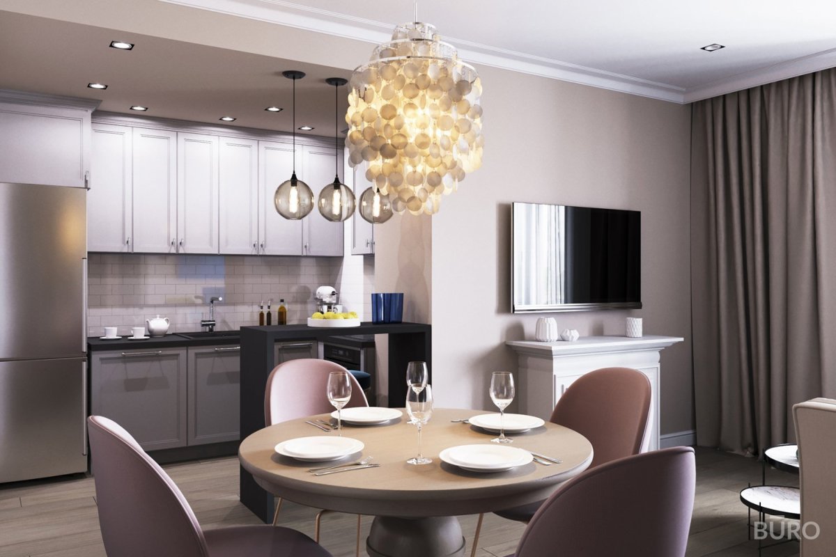 Бежевые кухни