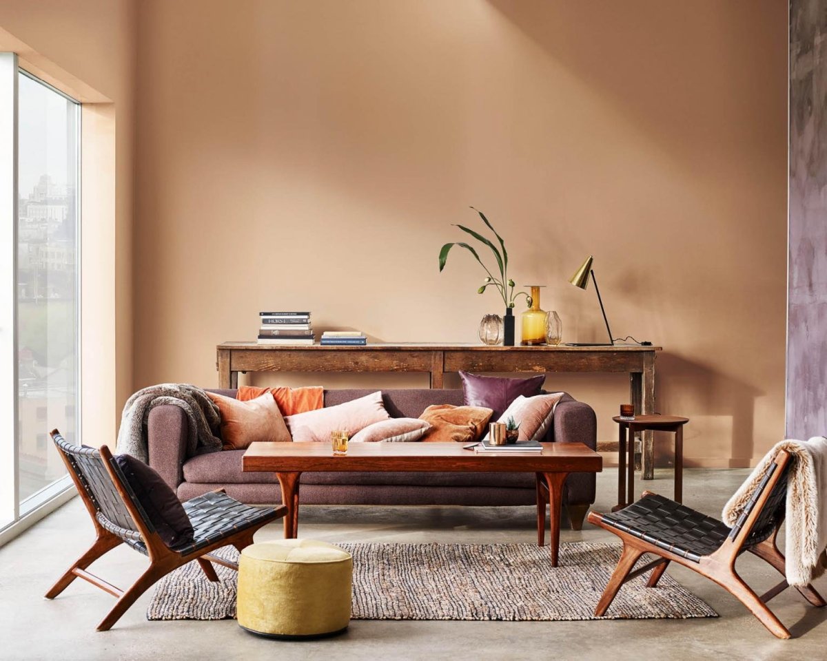 Гостиная в карамельных тонах