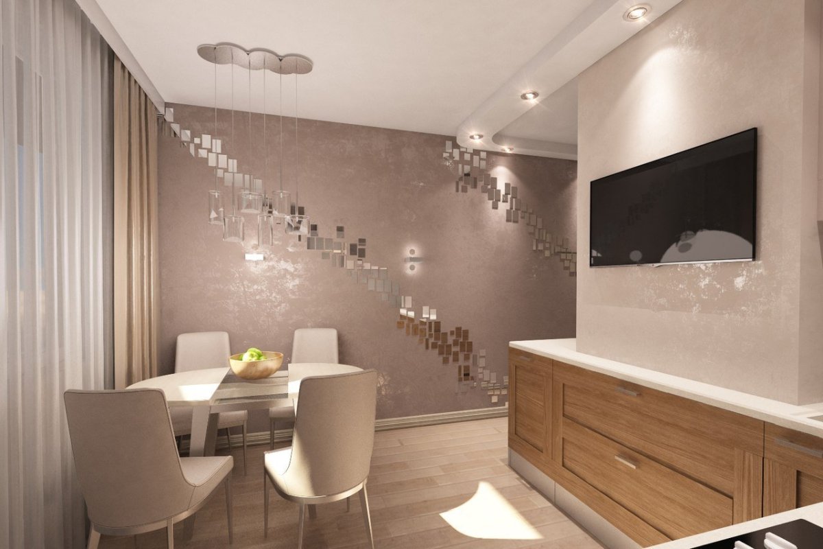 Кухня в бежевых тонах