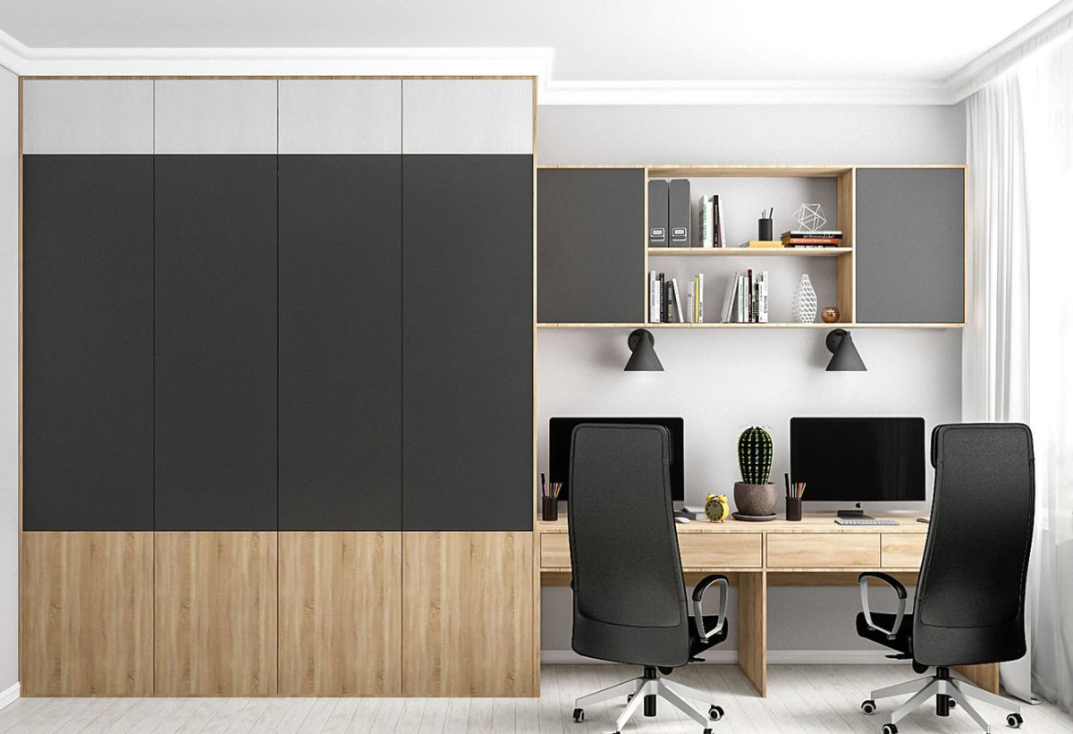 Встроенный книжный шкаф