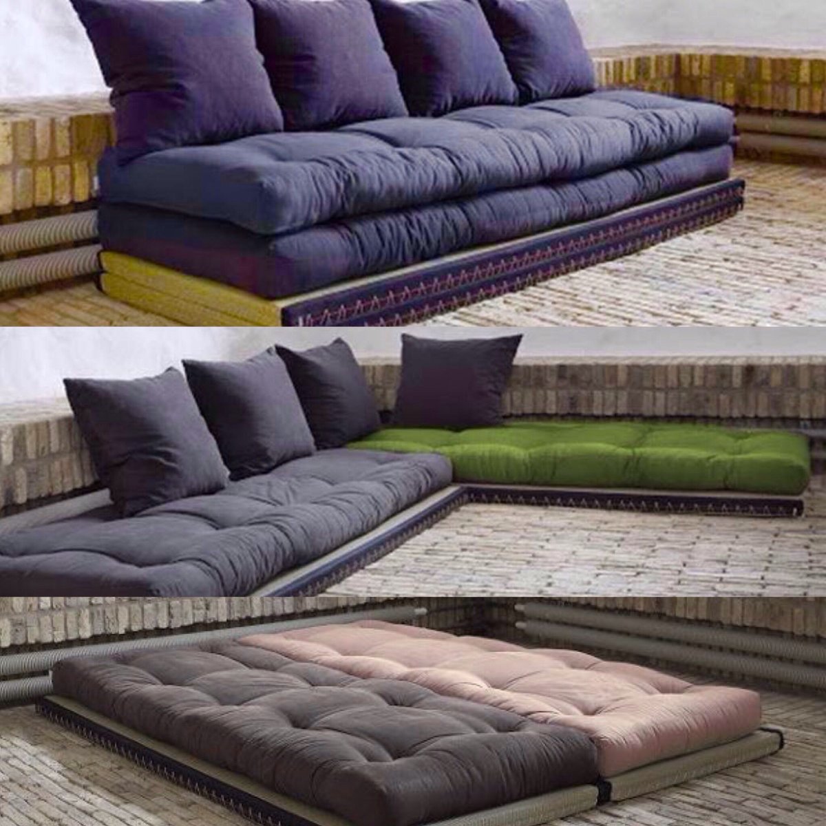 Модульный диван с подушками