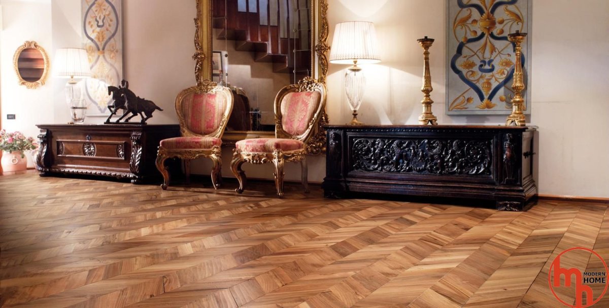 Паркет в интерьере американская классика