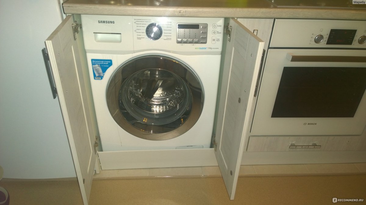Встроенная стиральная машина в кухню Леруа