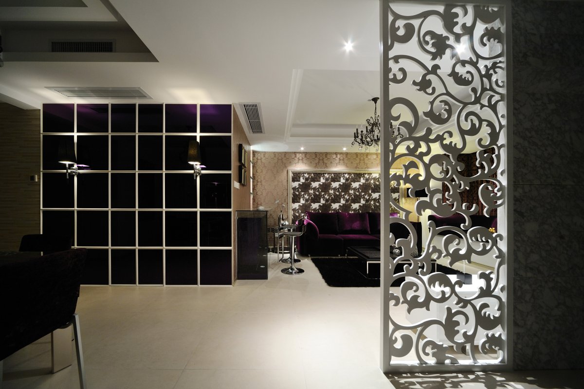 Черный и белый акрил перегородки