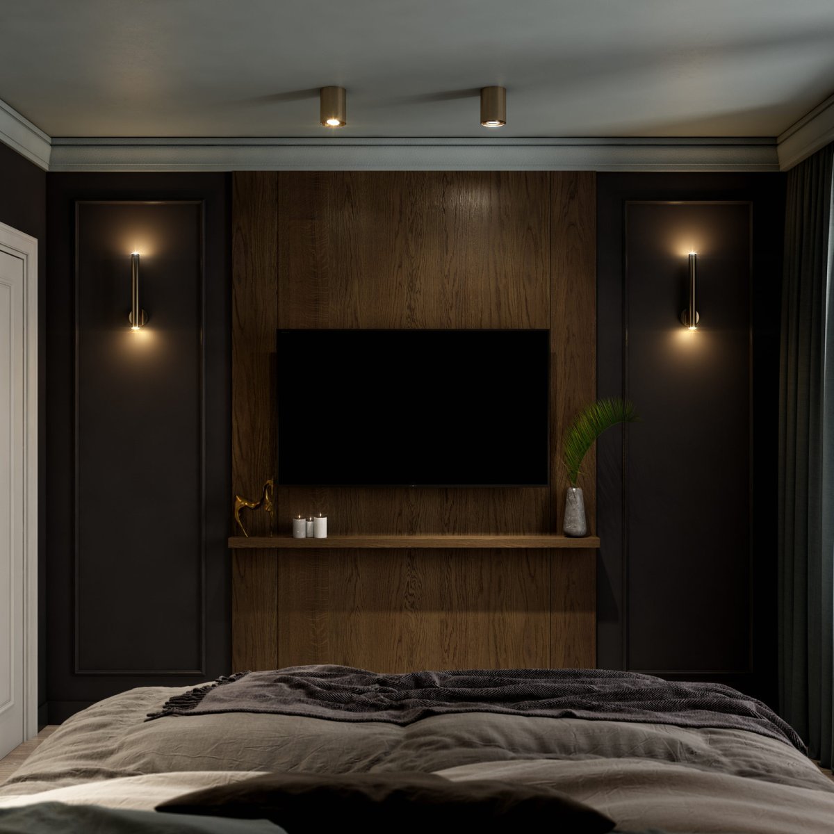 Шкаф в изголовье кровати