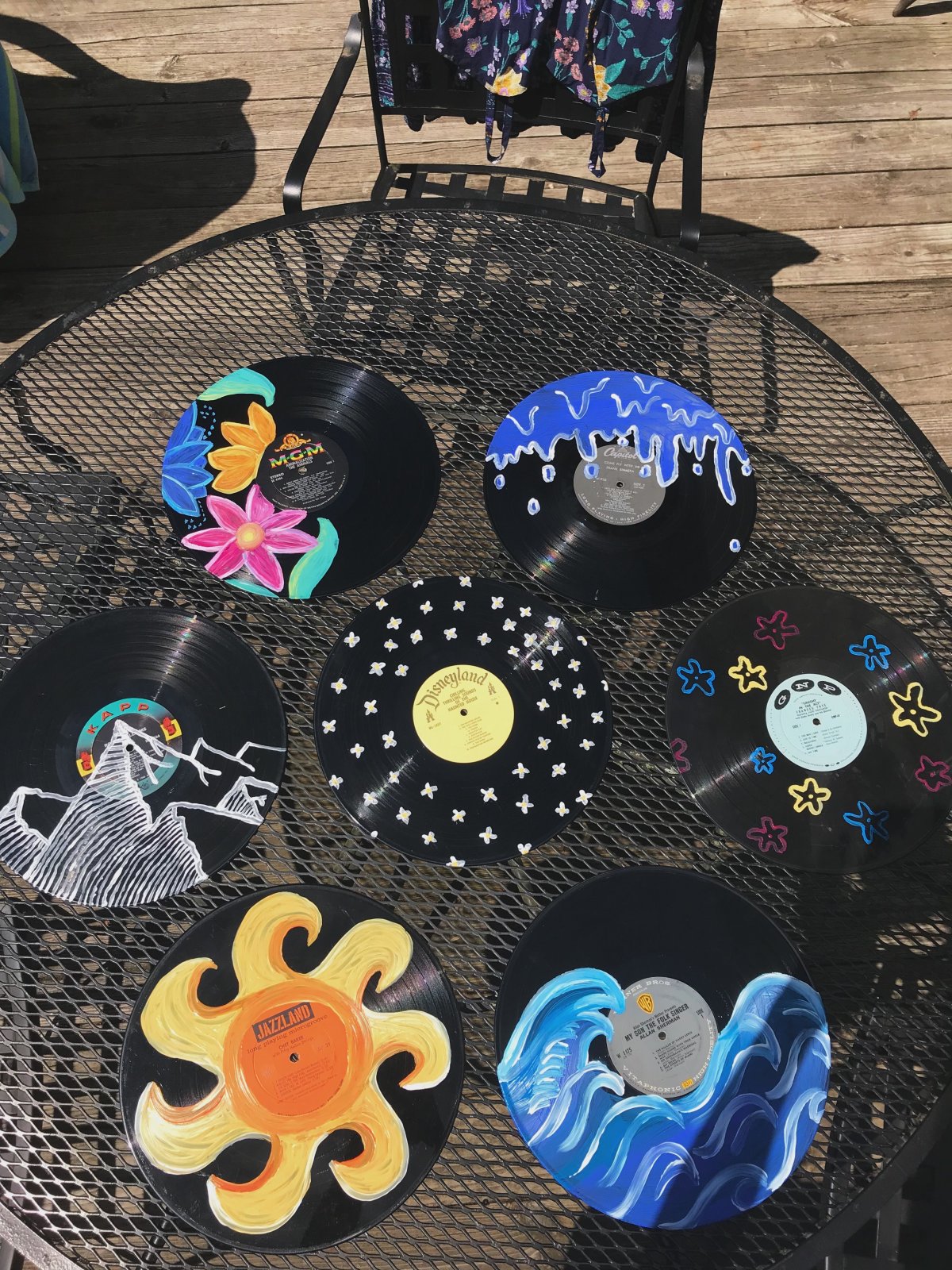 Декор виниловыми пластинками