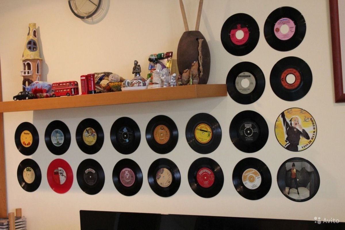 Виниловые пластинки в интерьере