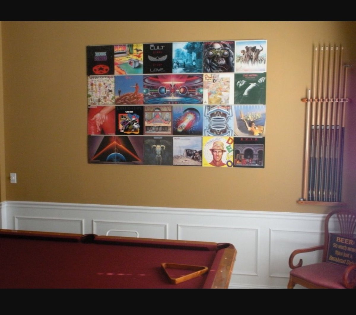 Виниловые пластинки в декоре интерьера