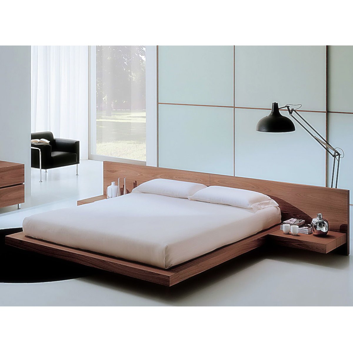 Кровать с тумбами вид сверху