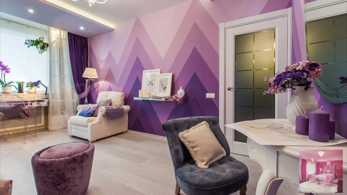 Покрашенные стены в квартире